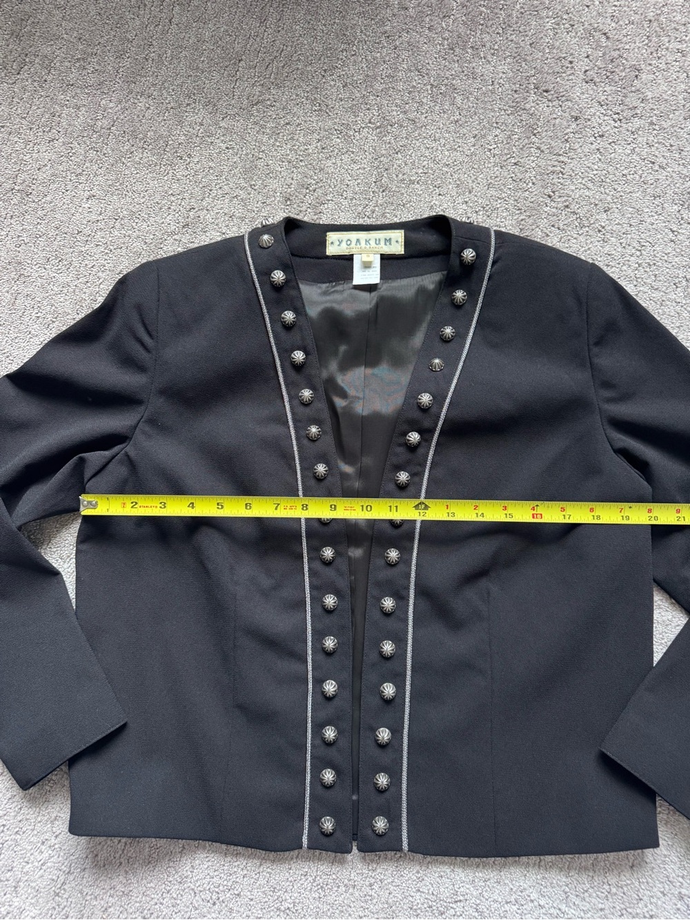Double D Ranch Yoakum Black Concho Western Jacket Small Made USA - Picture 9 of 10